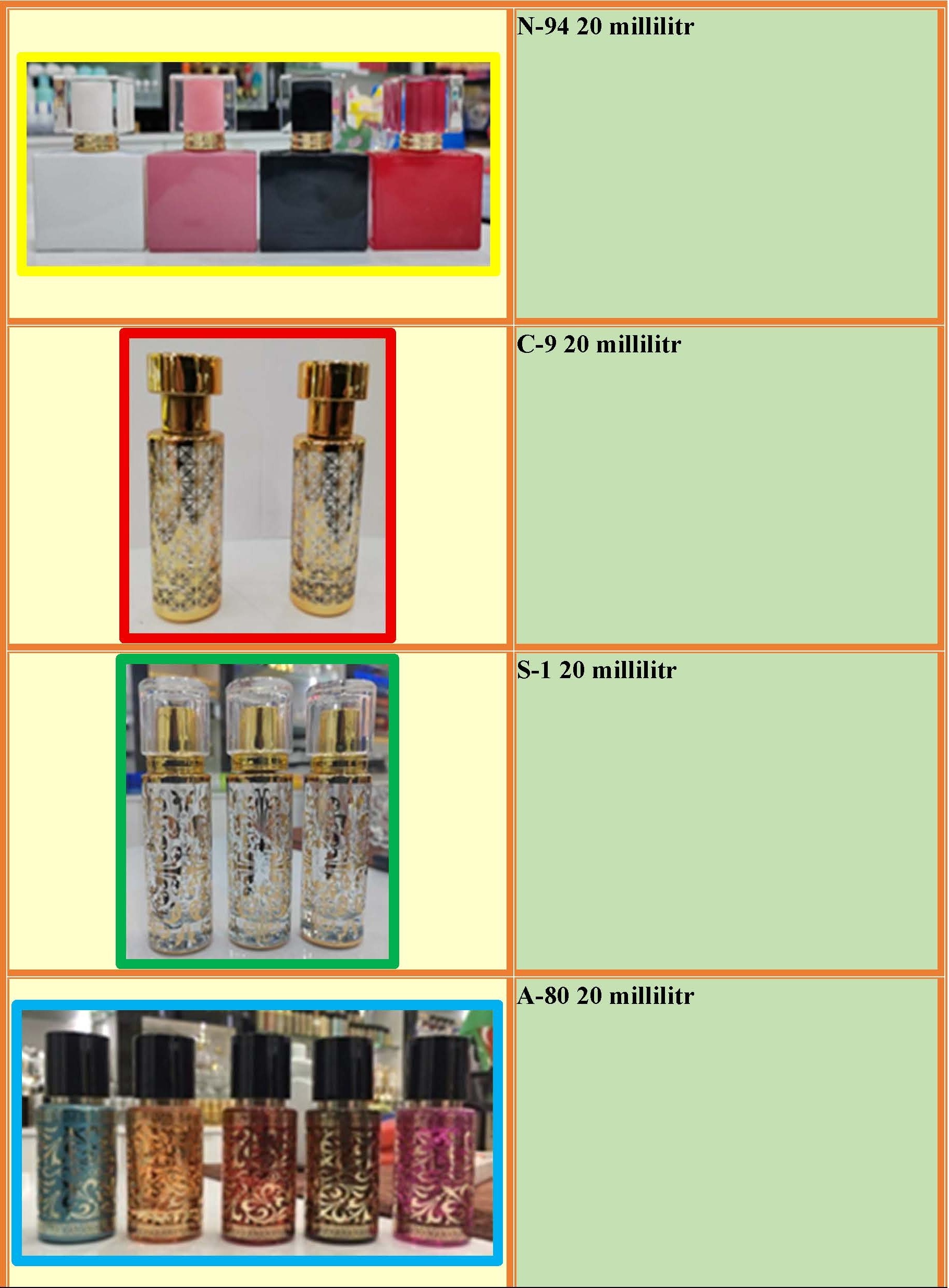 20 milliqram tutumlu ətir flakonları — şəkil 7