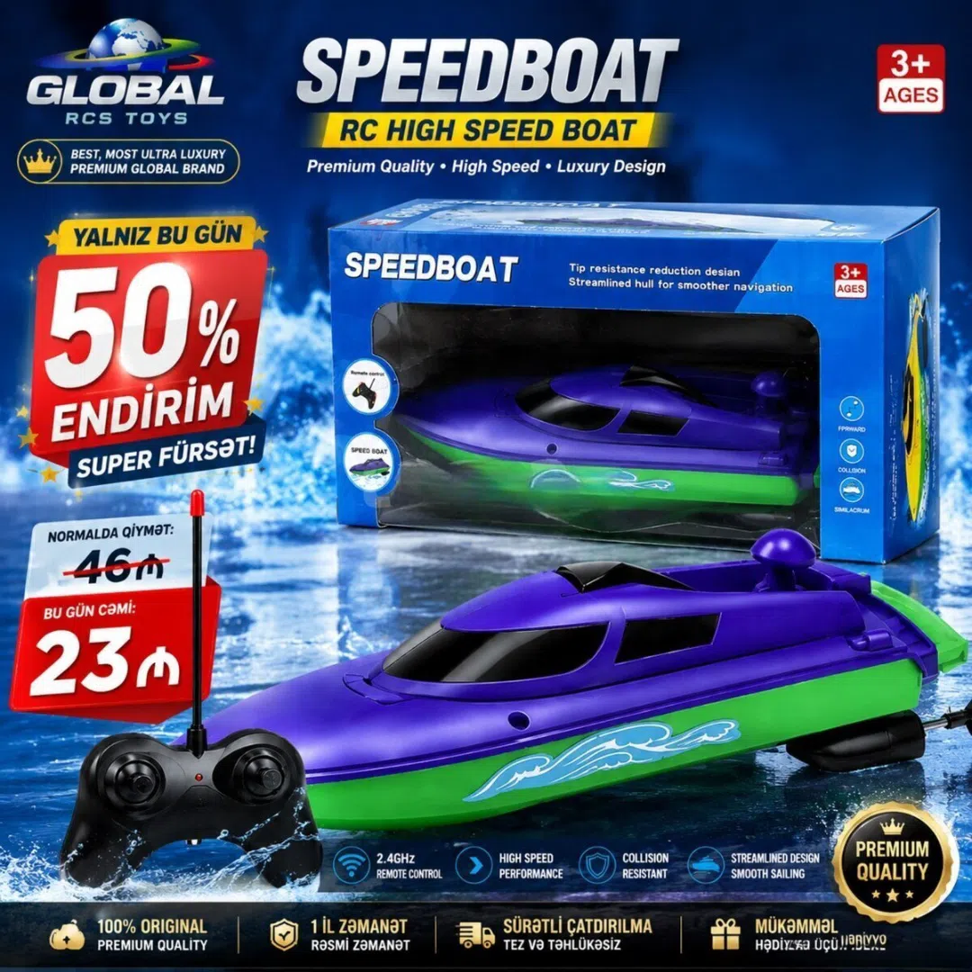 Global RCS Toys премиум скоростная радиоуправляемая лодка - Tenderyard