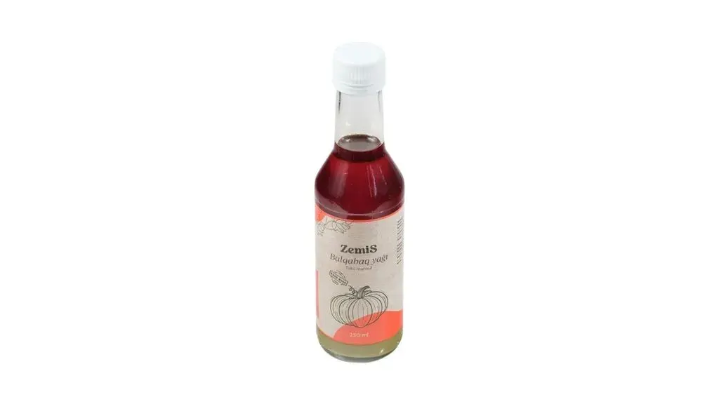 Zemis balqabaq yağı, 250 ml şüşə butulka — şəkil 1
