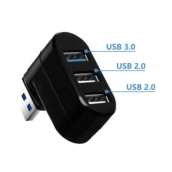 Mini 3 Port USB 3.0 Rotate Splitter — şəkil 2