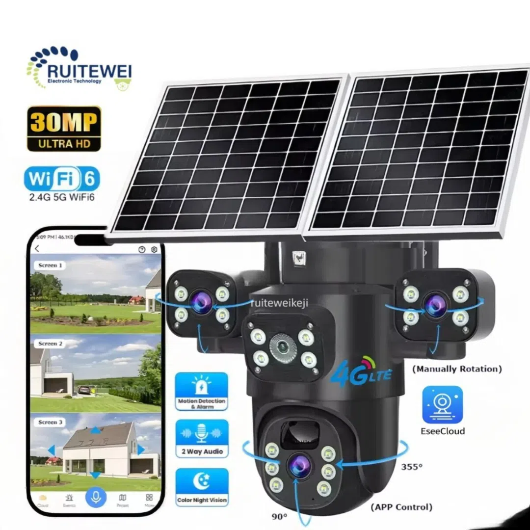 Multivision 4G Solar PTZ 12MP 4K Təhlükəsizlik Kamerası
