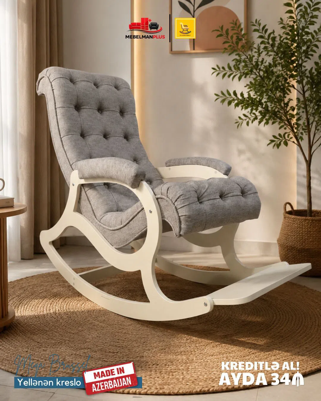 Armchair, Silver color - Tenderyard