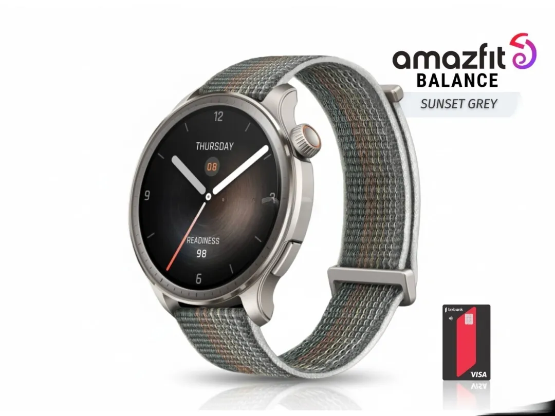 Amazfit Balance (Sunset Grey) smart saat - Global versiya, zəmanətlə — şəkil 1