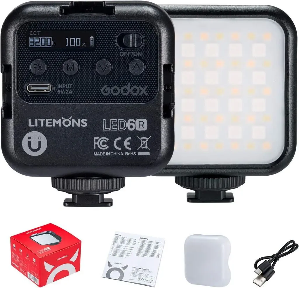 Накамерный свет Godox Litemons LED6R RGB - Tenderyard