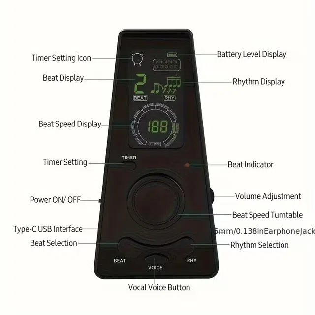 Elektron (rəqəmsal) metronom, ritm tənzimləyicisi, kökləyici