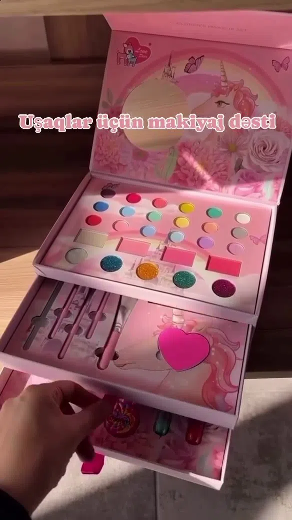 Uşaqlar üçün kosmetik oyuncaq makiyaj dəsti — şəkil 16