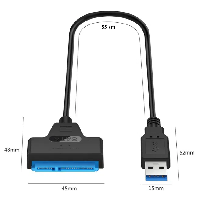 USB 3.0 SATA HDD Adapter Cable 55sm — şəkil 9