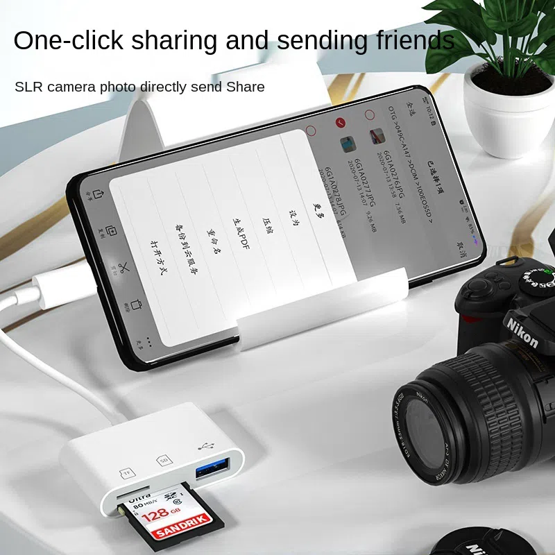 Type C Adapter TF CF SD Memory Card Reader — şəkil 7