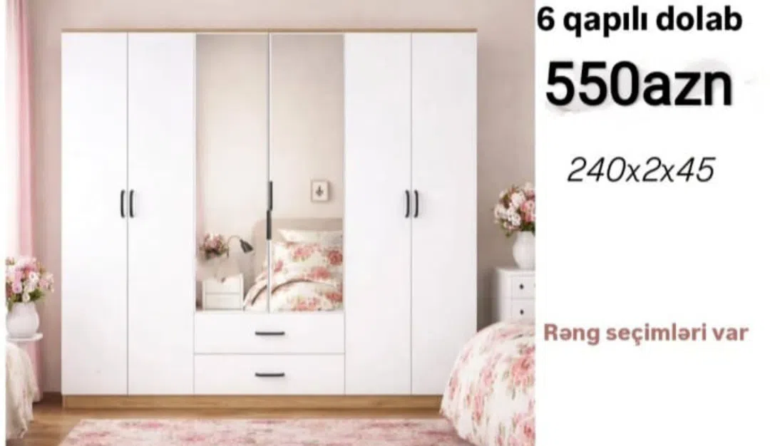 6 qapılı dolab