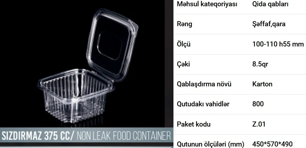 Sızdırmaz plastik qablar — şəkil 5