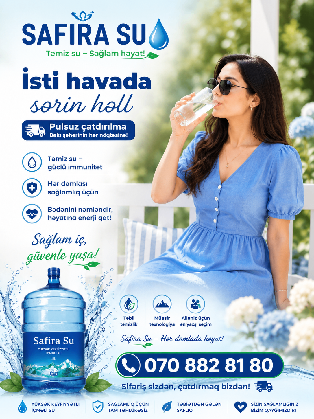 Safira Su - 19 L Təbii Mənbə Suyu — şəkil 7