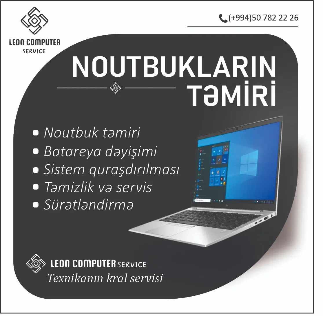 Noutbukların Peşəkar Təmiri və Servisi — şəkil 1