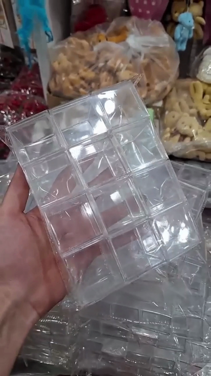 Kvadrat mini plastik şəffaf qutular