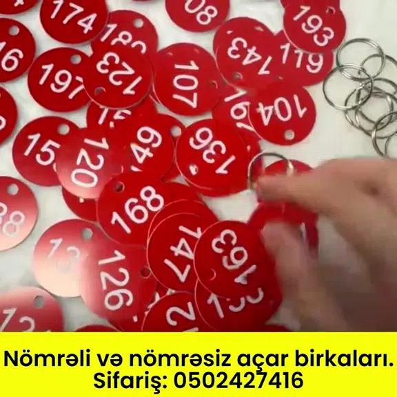 Nömrəli və nömrəsiz açar birkaları dəsti - Tenderyard