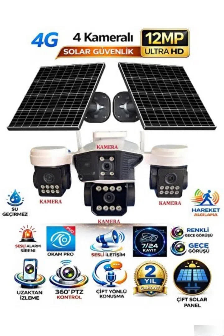 4G SIM kartlı günəş panelli solar PTZ kamera - Tenderyard