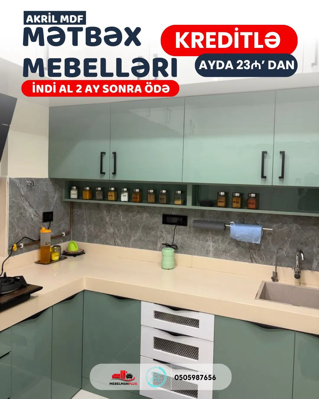 Kitchen furniture set Mixed color - Tenderyard