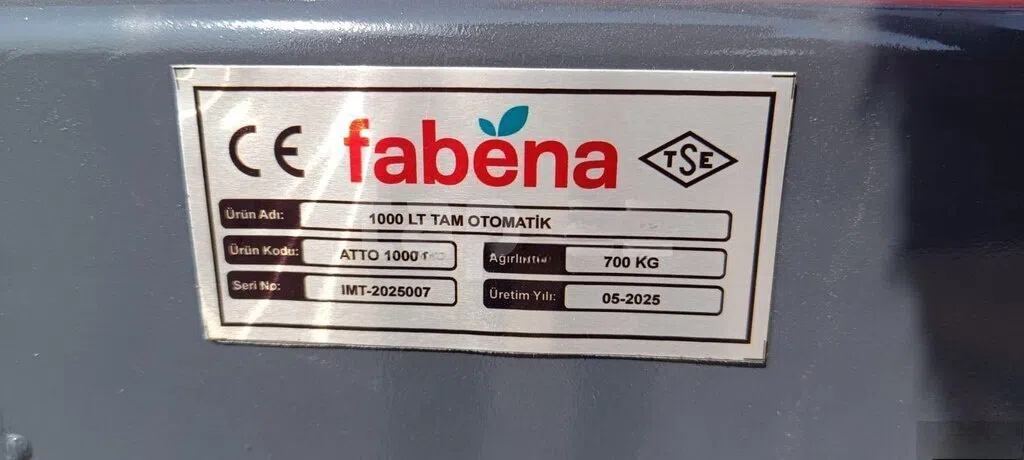 Dərman çiləyici "Fabena 1000 Litr X tip" — şəkil 2