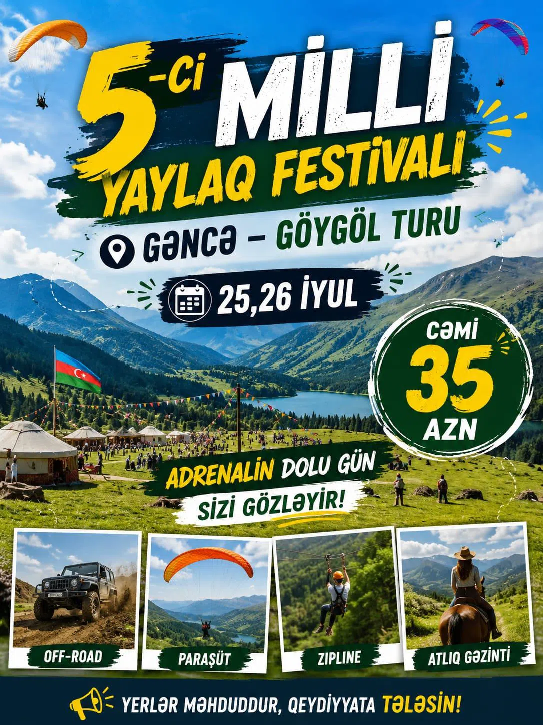 Milli Yaylaq Festivalı və Gəncə-Göygöl Turu