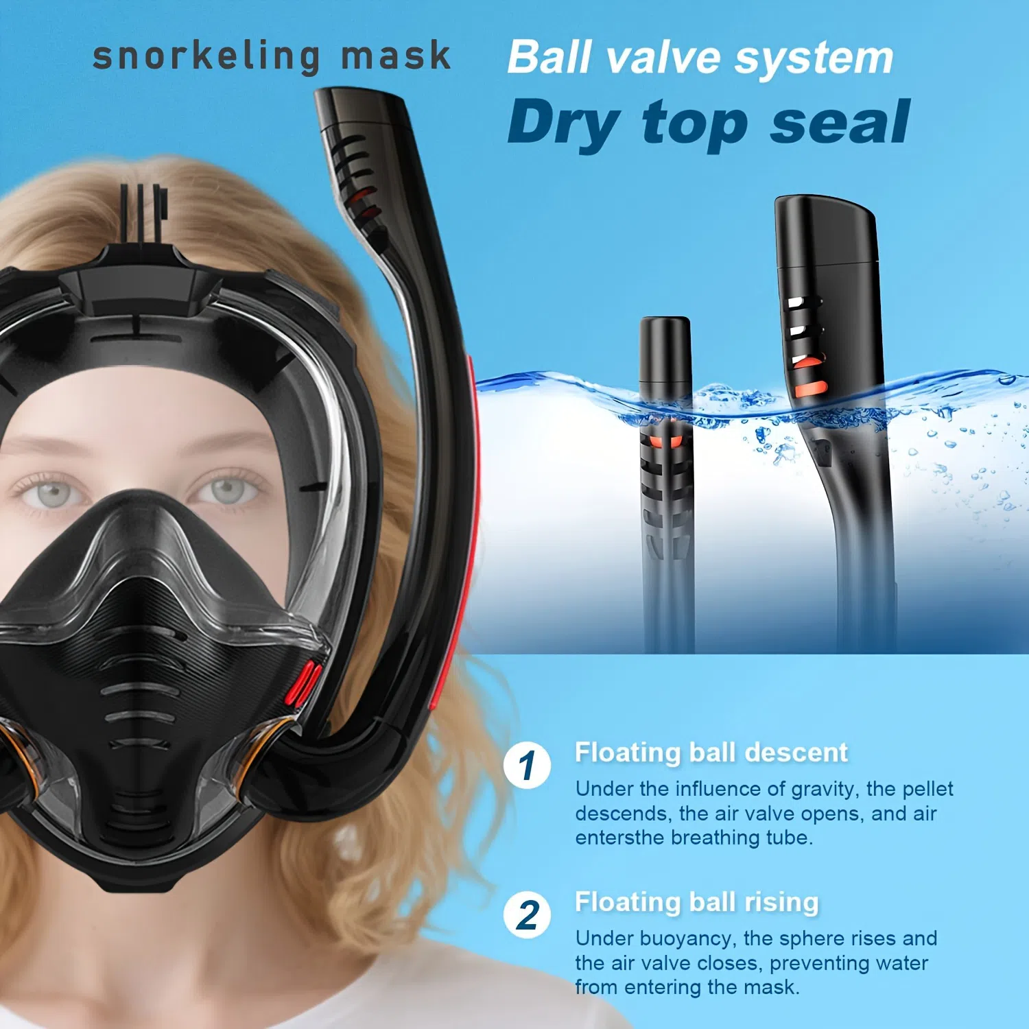 Dalğıc üçün snorkel maskası — şəkil 14
