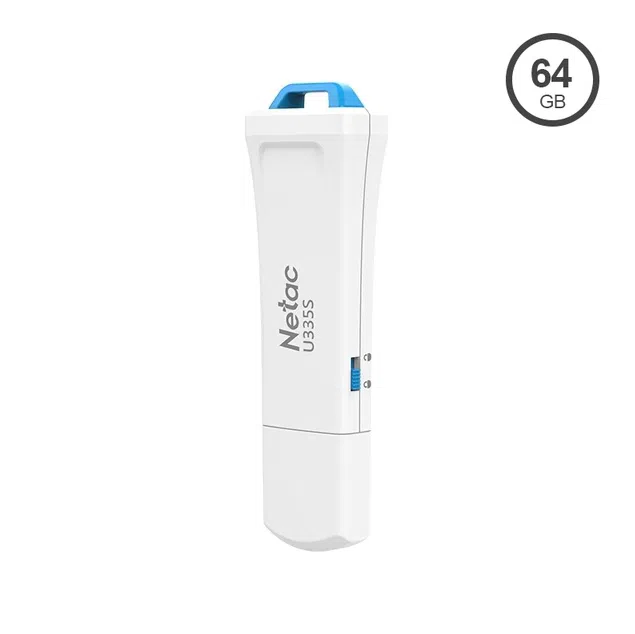 Netac U335S USB 3.0 64 GB Flash Drive | White — şəkil 5