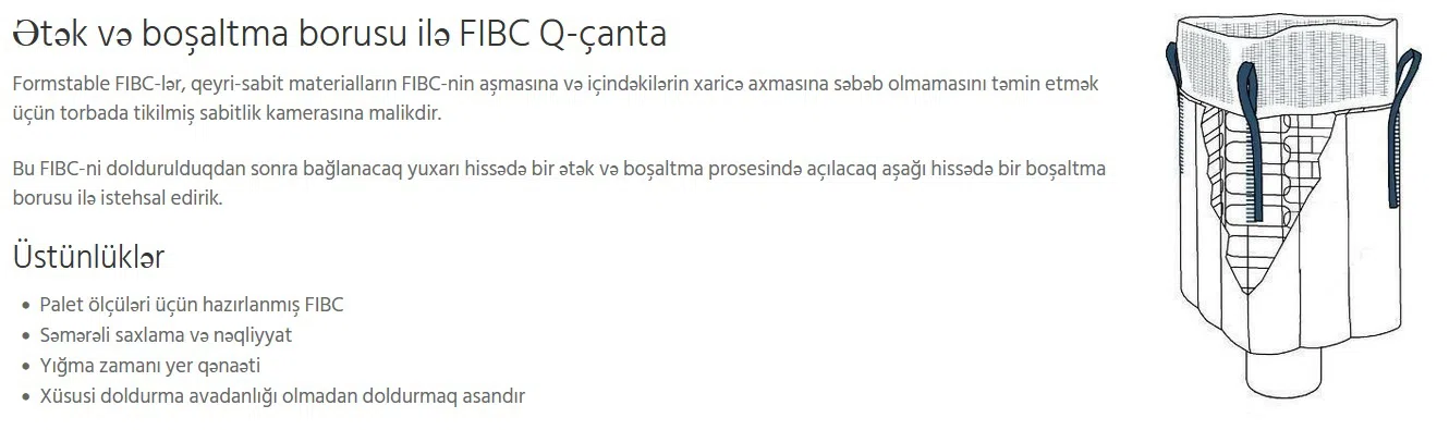 Big Bag (FIBC) ağır yük çuvalları — şəkil 3