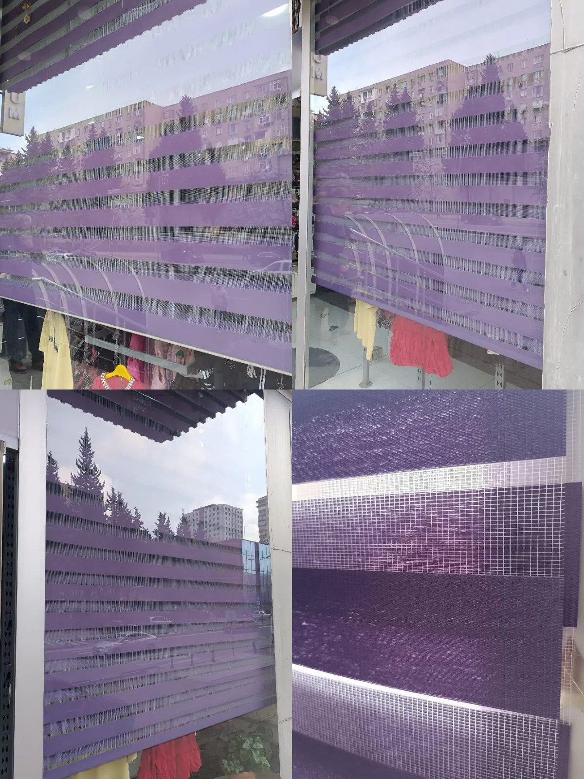 Bənövşəyi rəng pərdə, jalüz