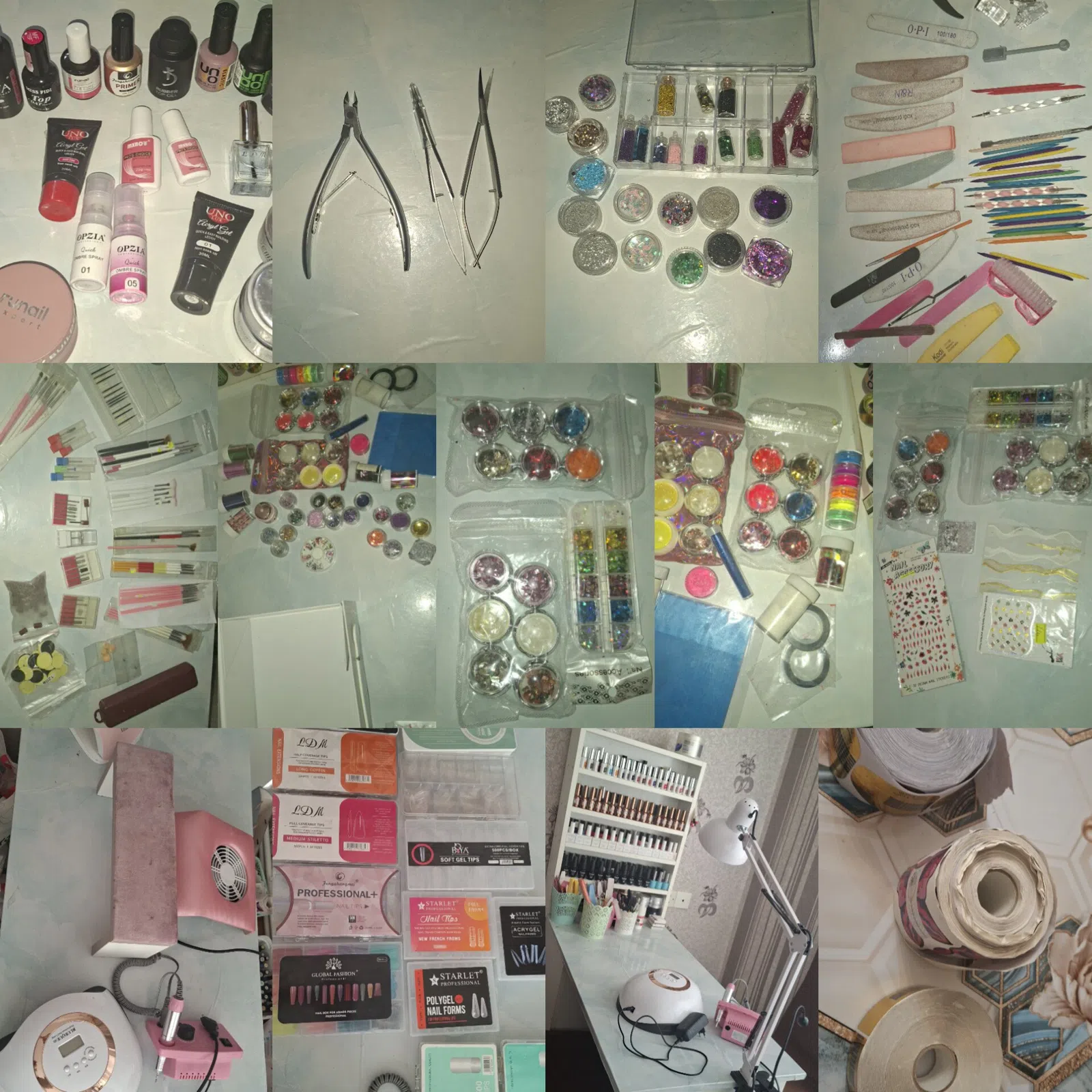 Dırnaq ustası üçün tam komplekt dəst