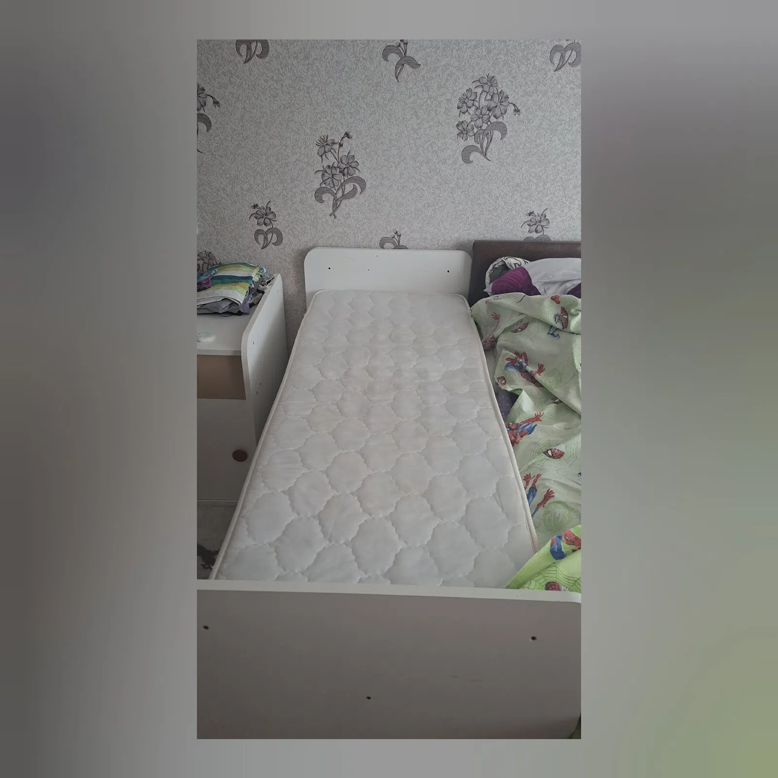 Single bed for children, White color - Tenderyard