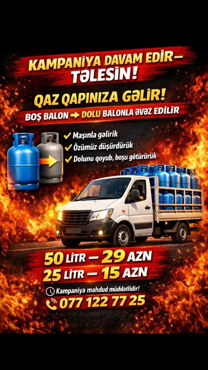 Qaz balonu Dəmir material