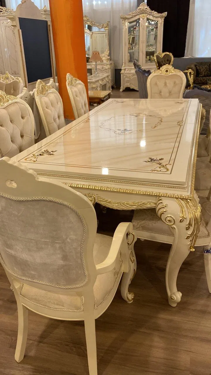 Table and chair set, Gold color - Tenderyard