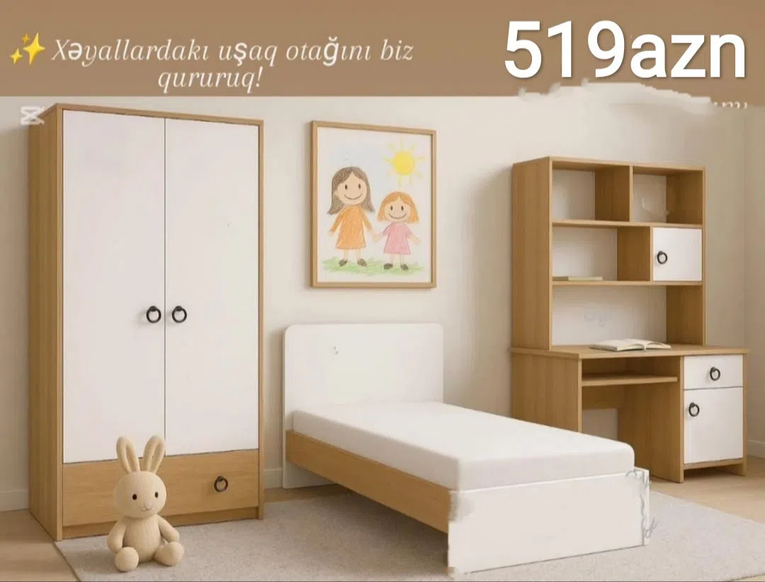 Children's furniture set, Laminate material, Mixed color - Tenderyard