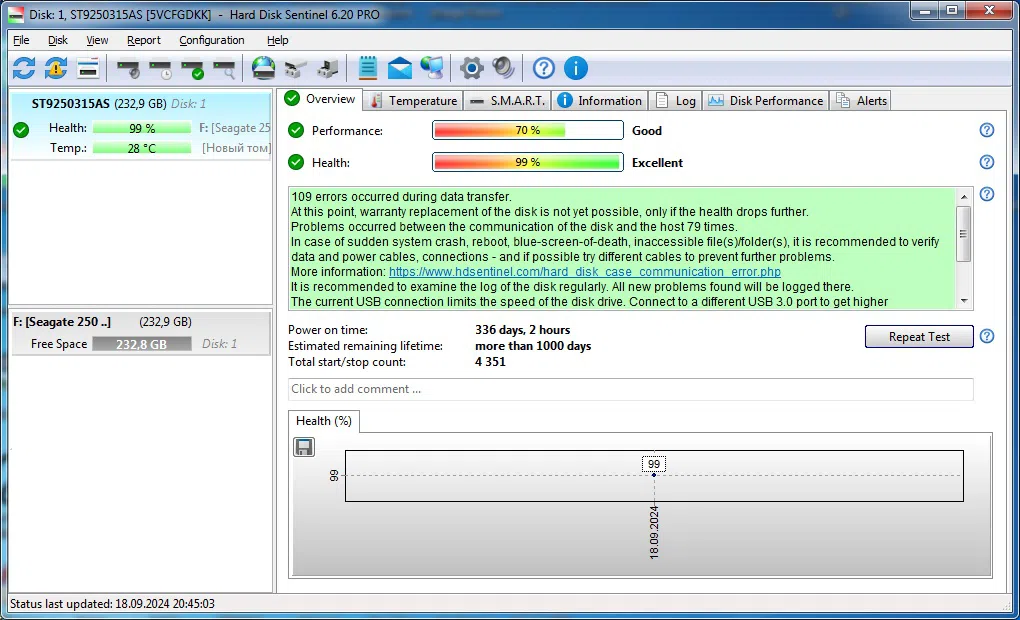 Seagate 250GB 2.5 SATA HDD — şəkil 3