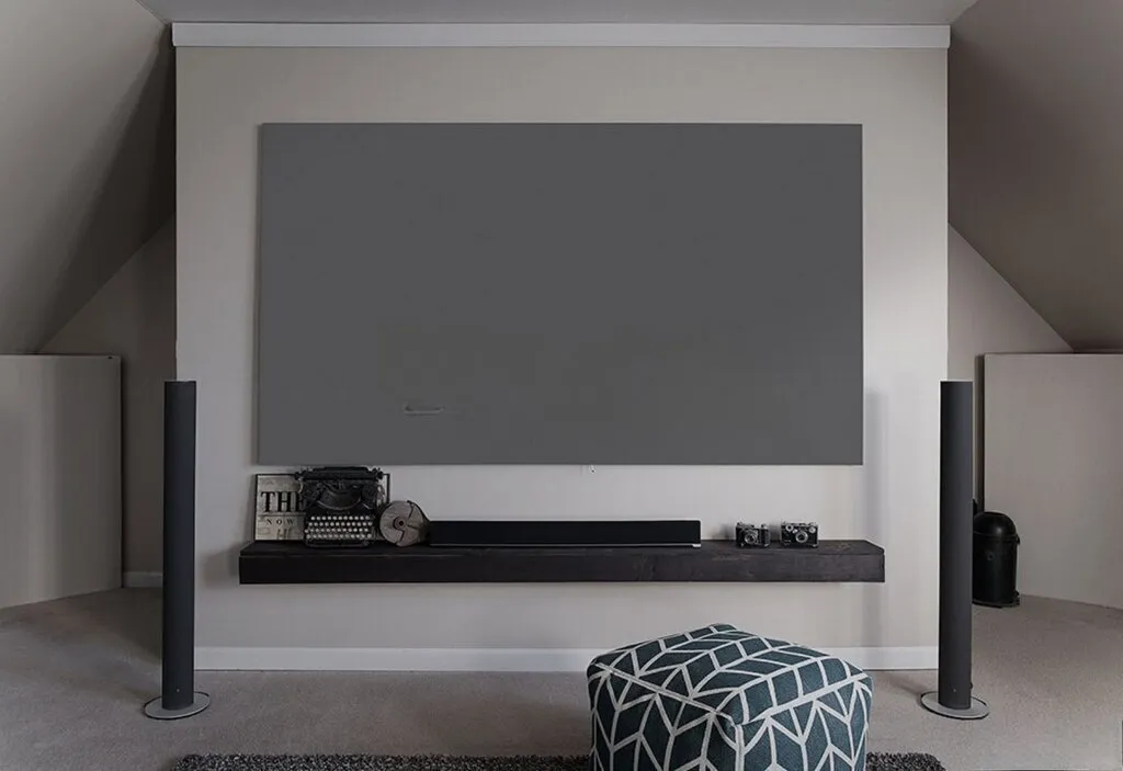 Ev kinoteatrı üçün proyektor pərdəsi - 220x150, Boz