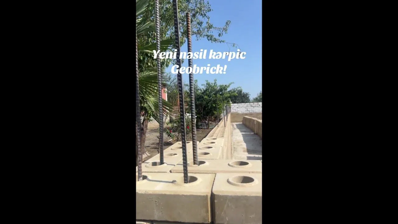 Geobrik kərpiclər, yüksək möhkəmlikli tikinti materialı — şəkil 29