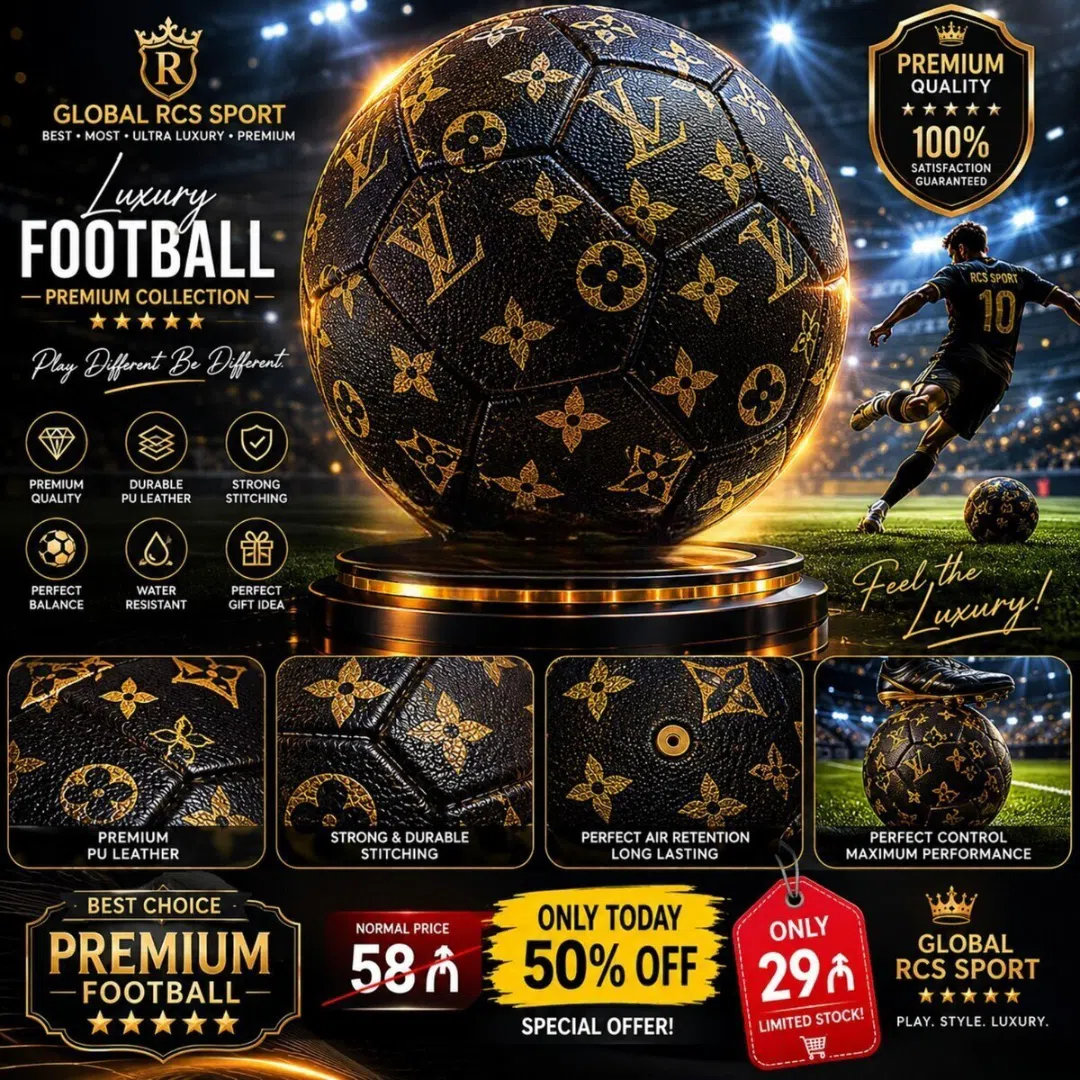Louis Vuitton monogram üslublu premium futbol topu - Tenderyard