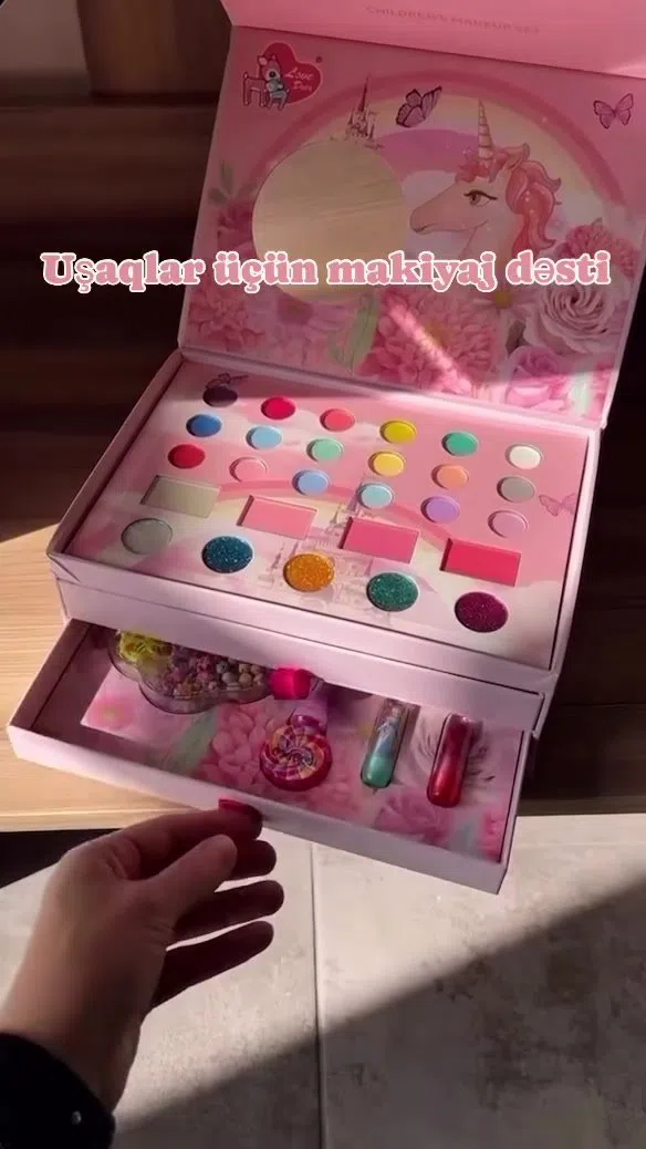 Uşaqlar üçün kosmetik oyuncaq makiyaj dəsti — şəkil 2