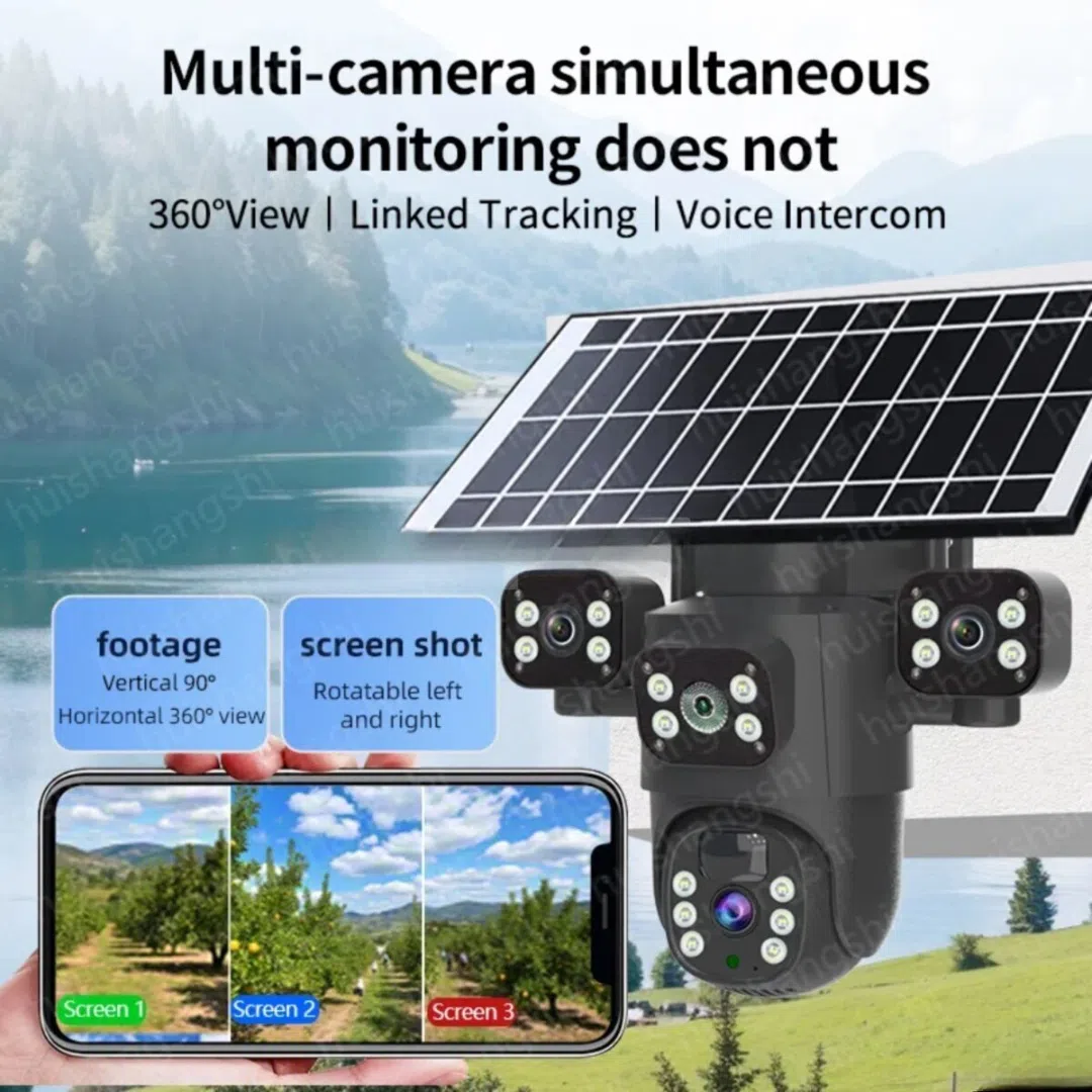 4G Solar PTZ 4 Kamera 12MP 4K — şəkil 1