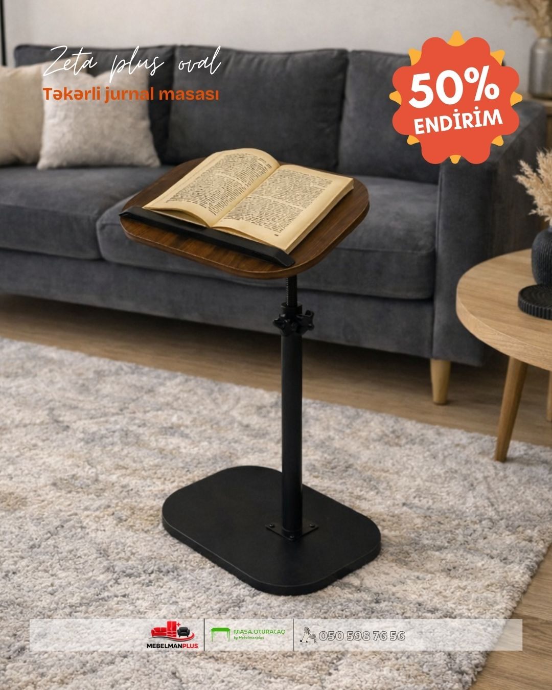 Coffee table Brown color, Regular - Tenderyard