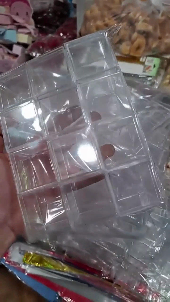 Kvadrat mini plastik şəffaf qutular