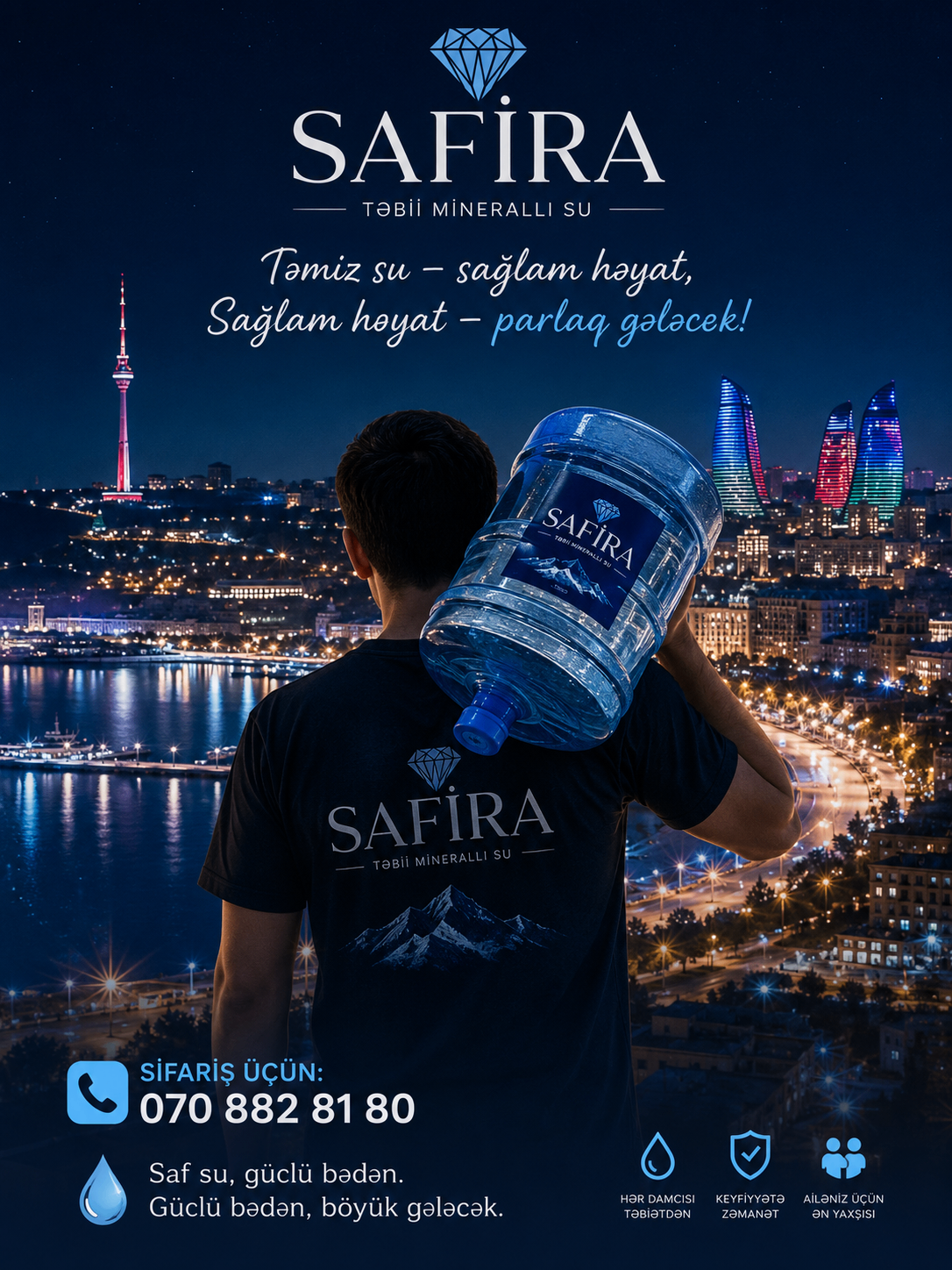 Safira Su - 19 L Təbii Mənbə Suyu — şəkil 2
