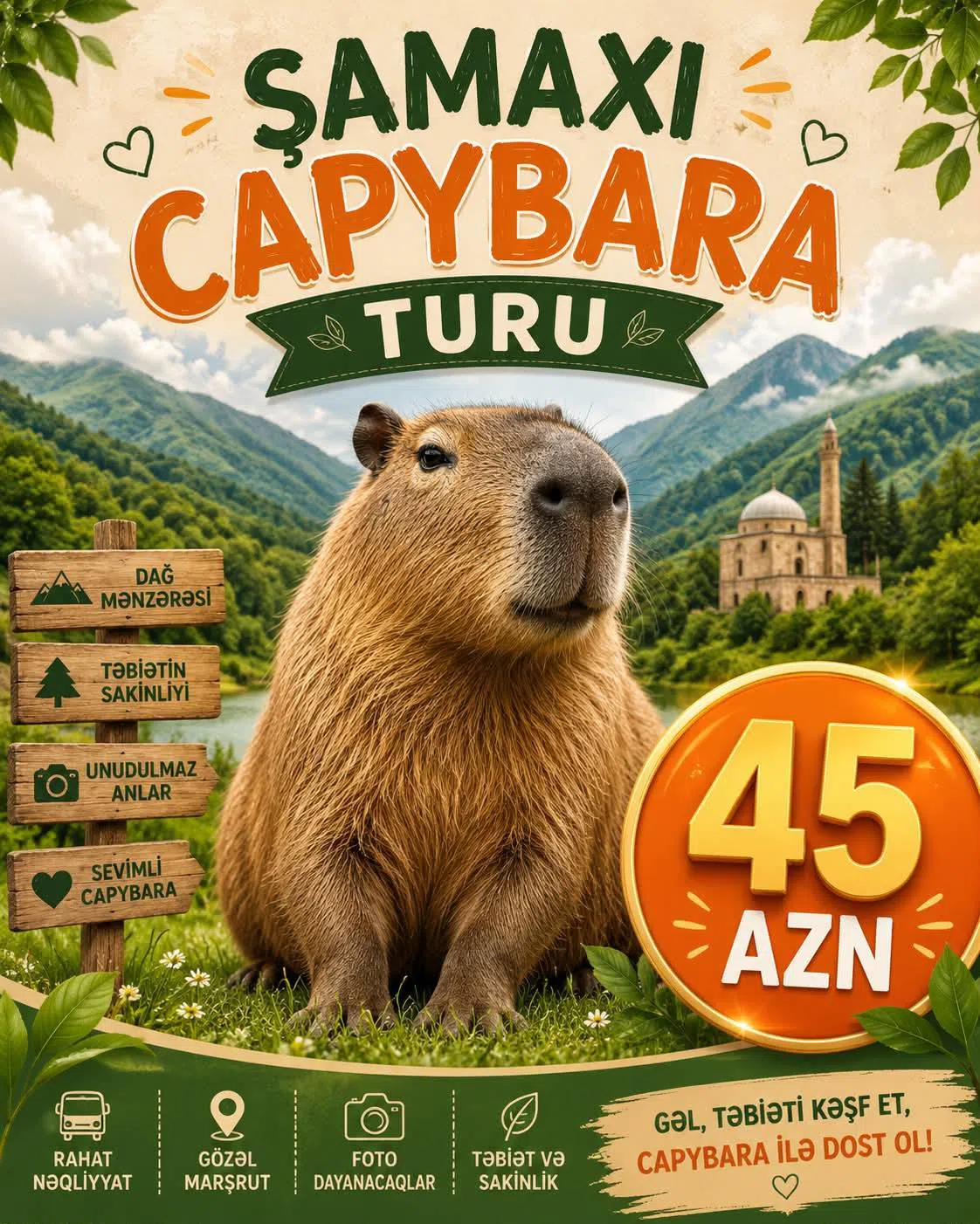 Şamaxı İsmayıllı Capybara turu - Tenderyard