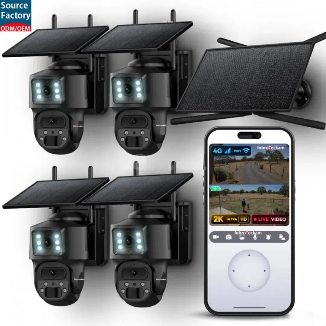 4G SIM kartlı solar 360° FHD kamera, 12MP/4K - Tenderyard