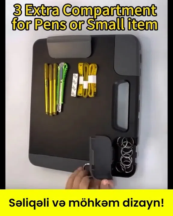 Handheld, durable plastic clipboard folder - Tenderyard