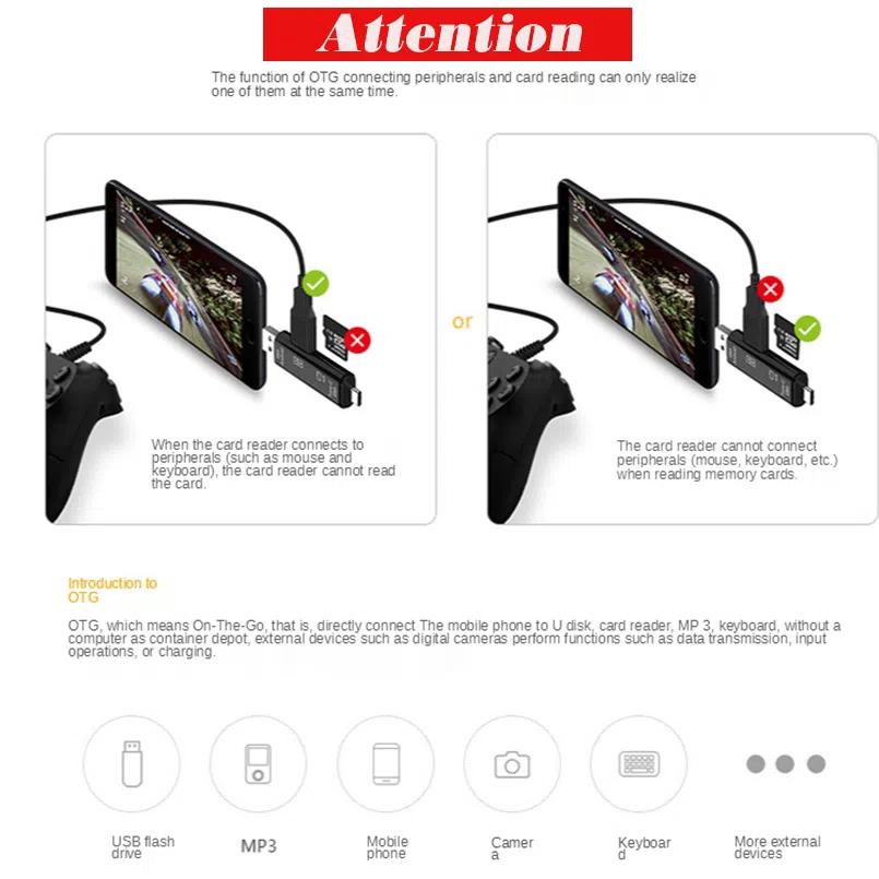 Multifunctional OTG Card Reader 5 in 1 — şəkil 8