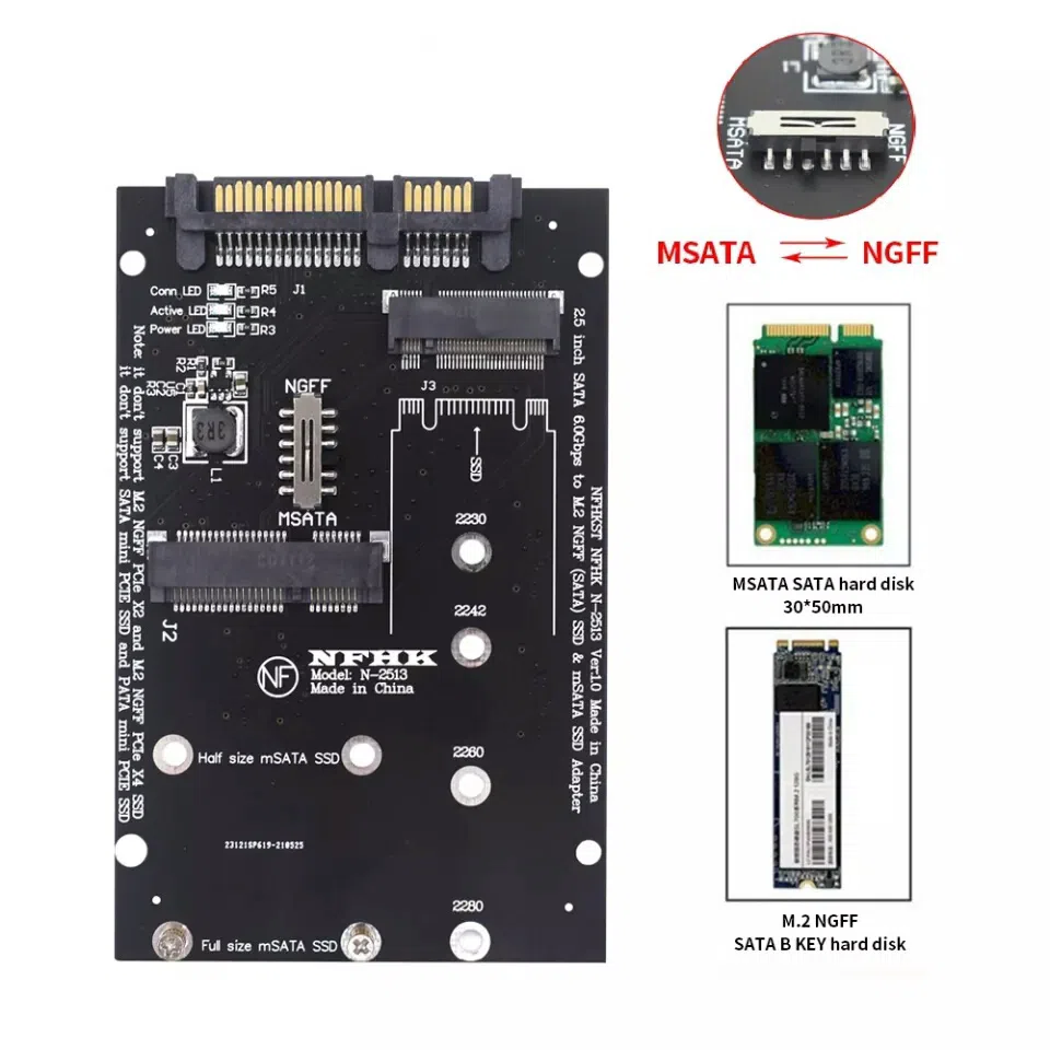 M.2 MSATA to SATA 2.5 inch Adapter — şəkil 8