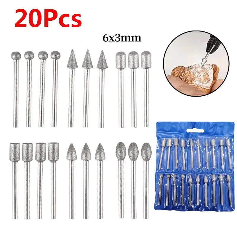 20 PCs Diamond Grinding Head