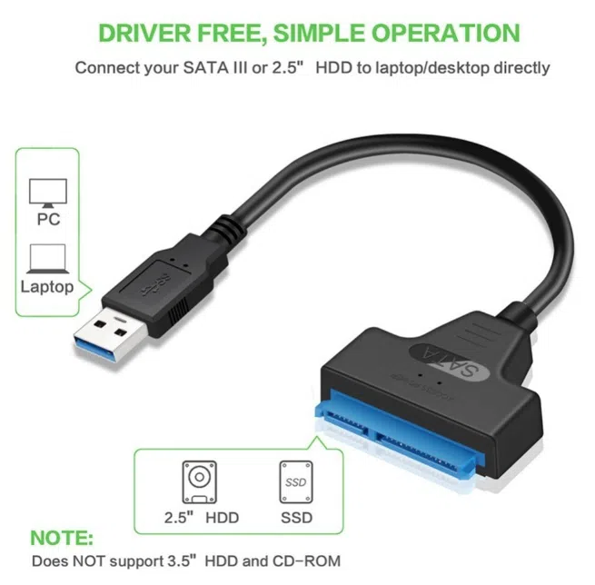 USB 3.0 SATA HDD Adapter Cable — şəkil 18