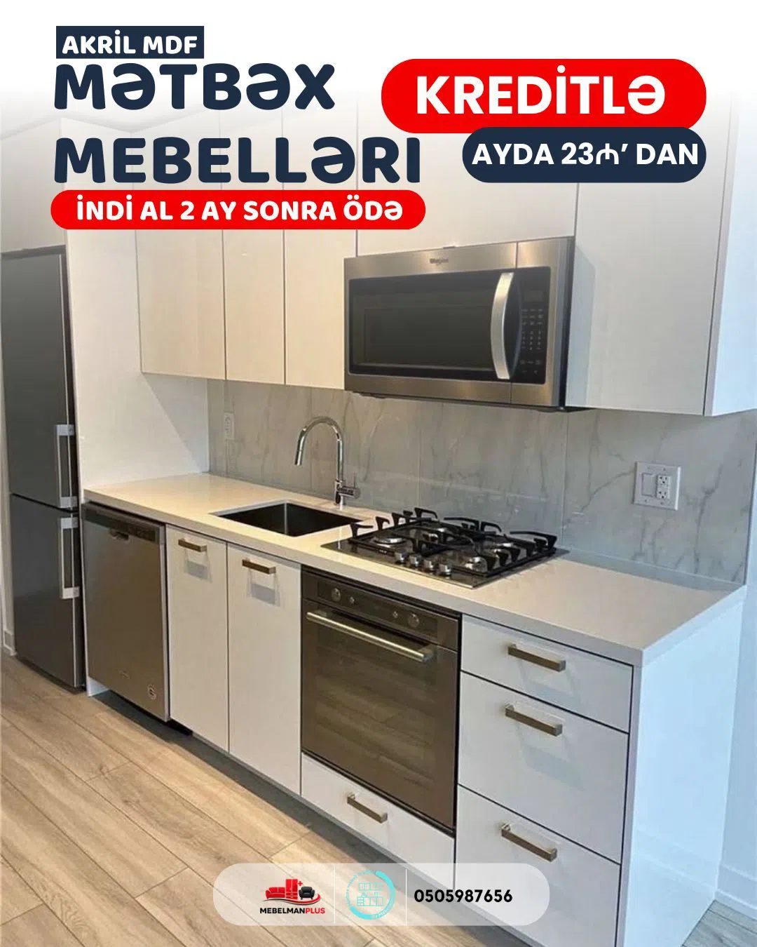 Mətbəx mebel dəsti Qarışıq rəng — şəkil 11
