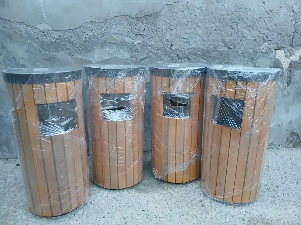 Zibil vedrəsi Silindr, Taxta material — şəkil 1