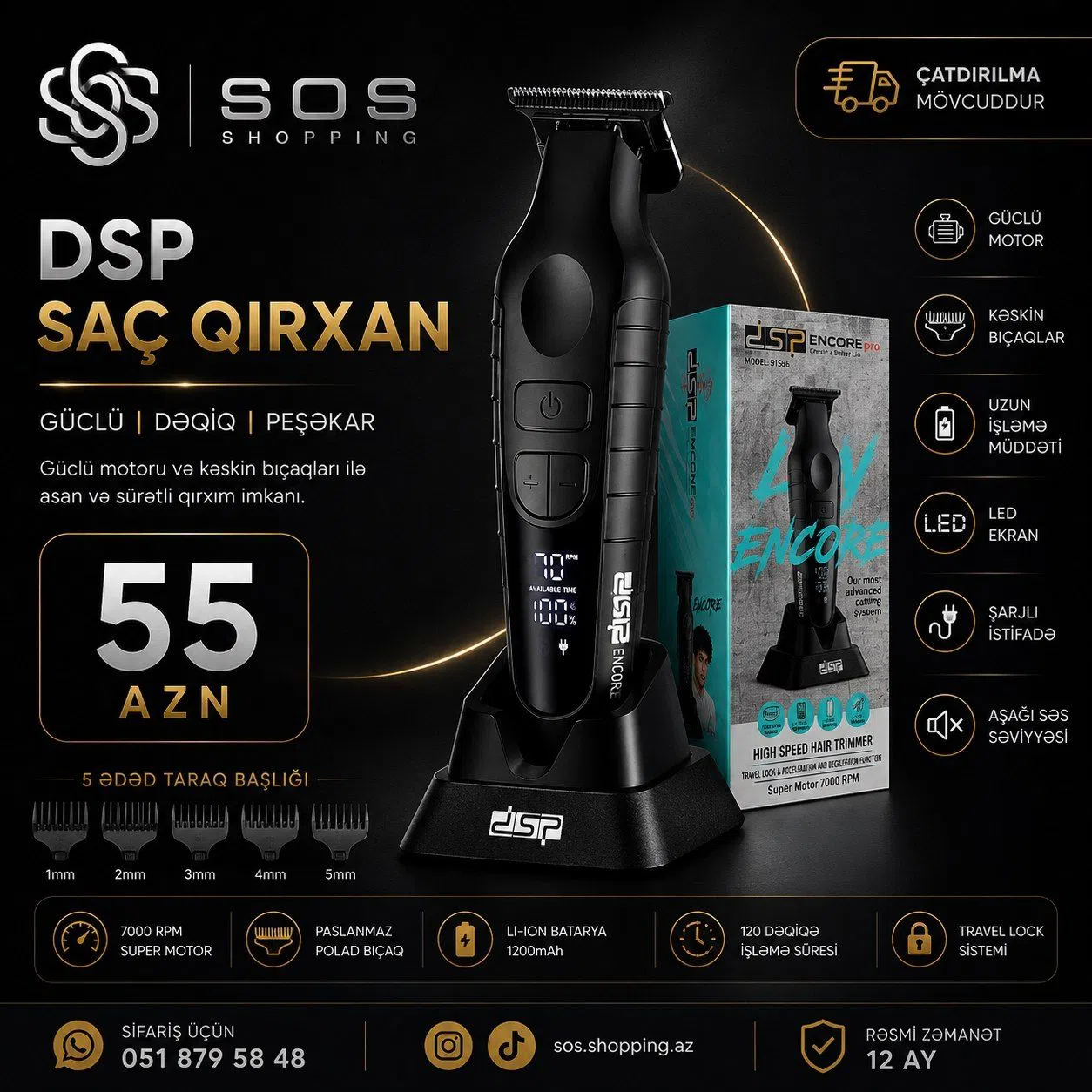 DSP 91566 Saç Qırxan Maşın - Tenderyard